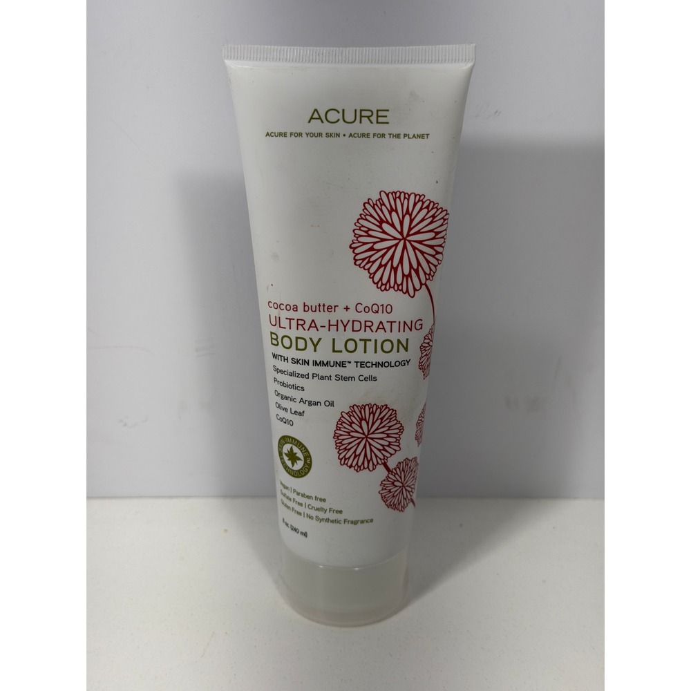 Acure Ultra-Hydrating Body Lotion‎ Cocoa Butter CoQ10 Skin-Immune 8oz 240ml NEW